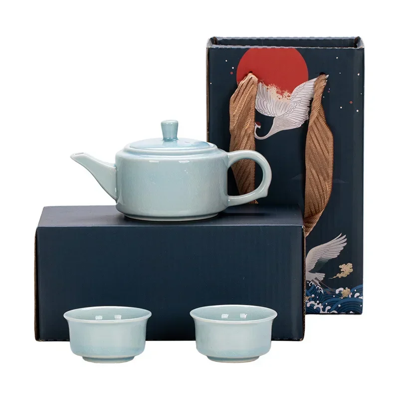 Ruyao Kung Fu Tea Set 1 pot 2 cups gift box packaging