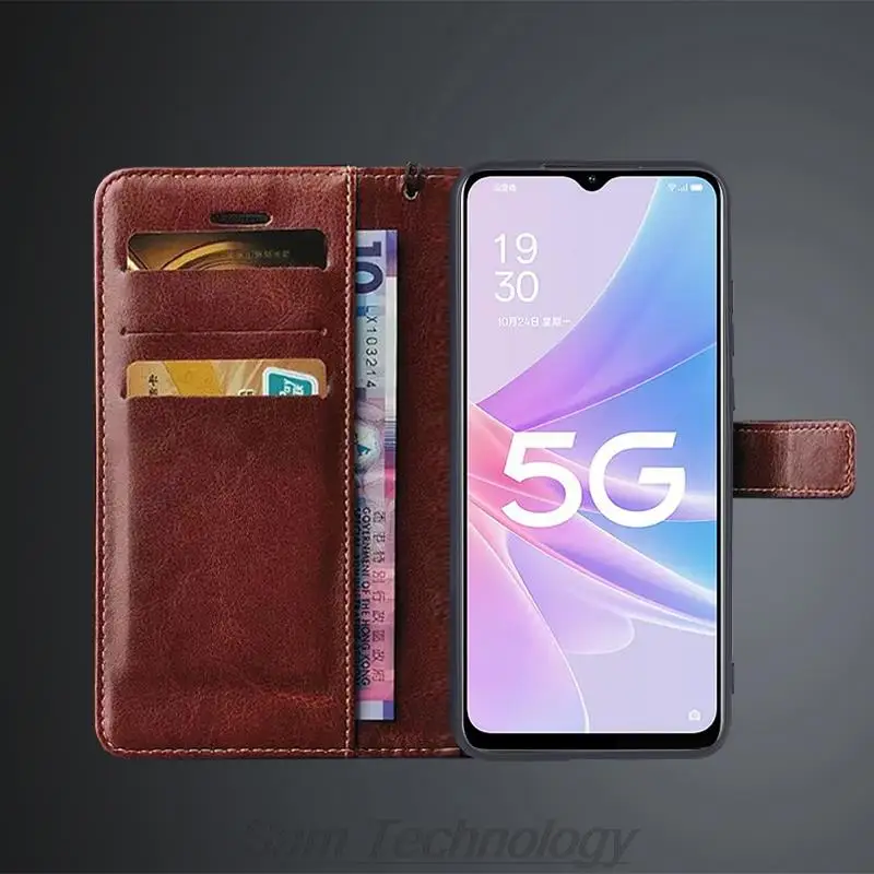 YKNIUFLY Cover per Oppo A78 5G, Pelle PU Premium Magnetico Flip Case Custodia, Slot per Schede, Funzione Staffa, Portafoglio Cover per Oppo A78 5G.(Blu