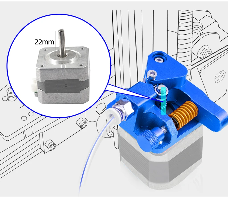 mais recente pro dupla engrenagem toda extrusora de metal ajustável compressão da mola extrusão para ender pro peças de impressora