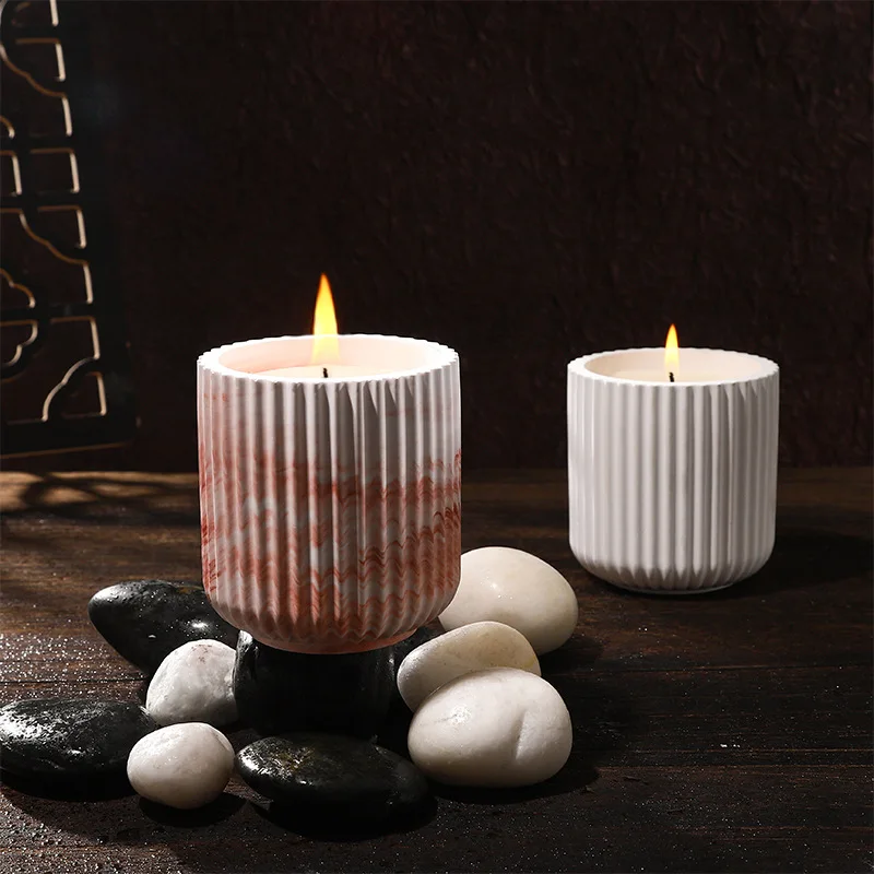

1PCS Nordic Ceramic Cup Smokeless Scented Candle Bedroom Fragrance Birthday Gift Soybean Candle Plant Beeswax