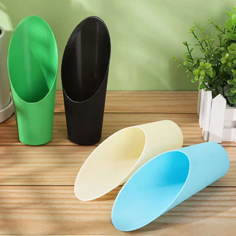 1pc Plastic Bucket Shovel Potted Cultivation Cylinder Mini Succulent Green Plant Soil Spade Shovel Garden Tools