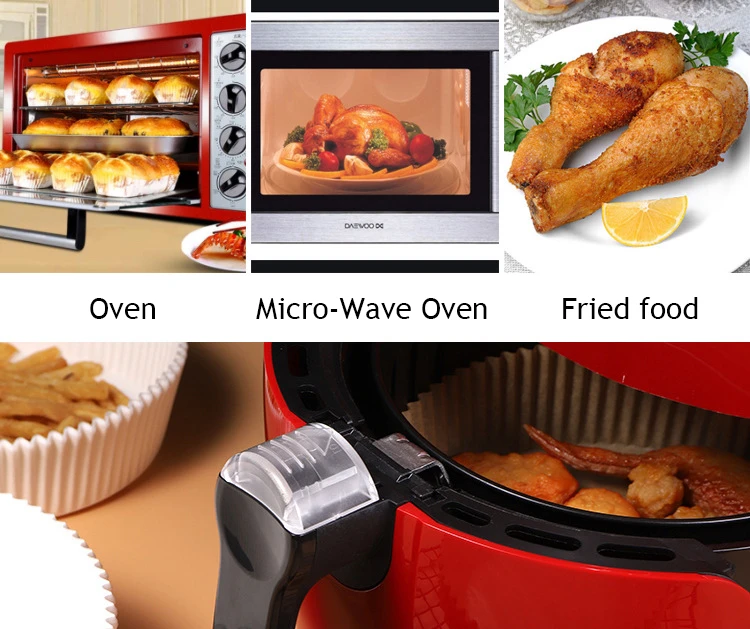 Air Fryer Disposable Paper Liner Non Stick Mat Steamer Round Paper