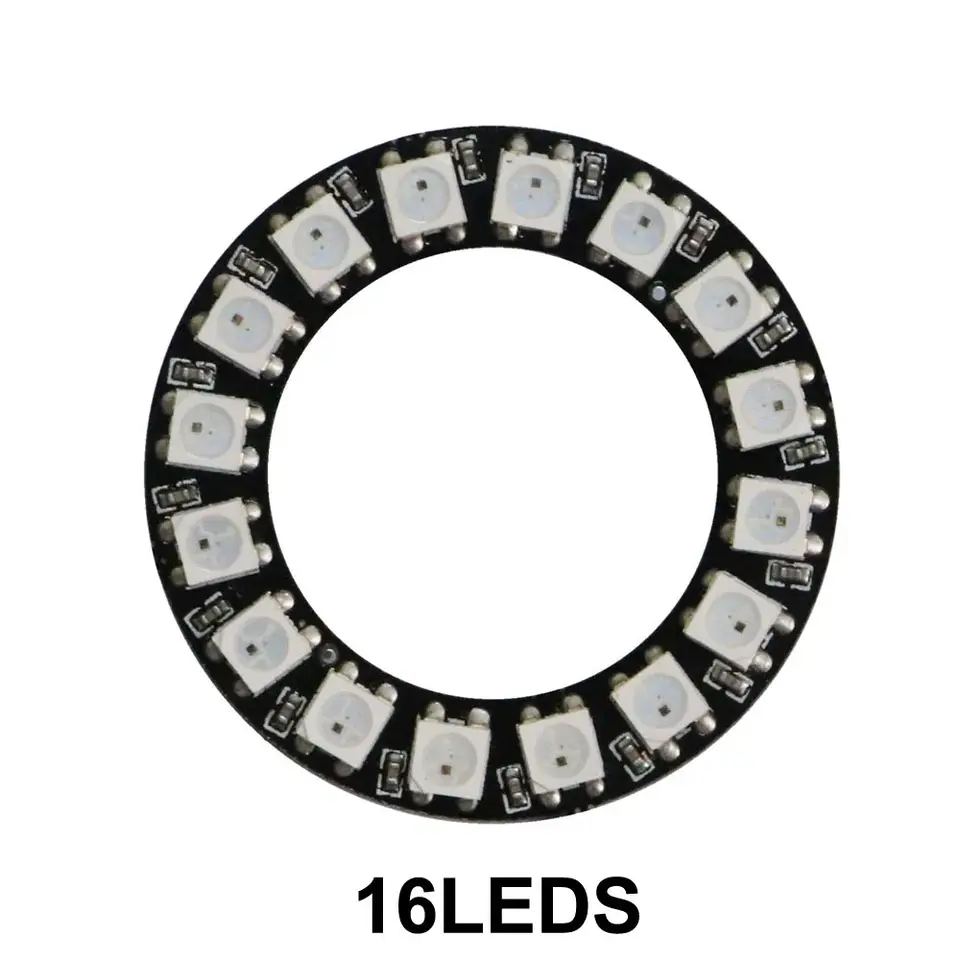 1-10PCS WS2812B Addressable LED Ring 8 16 24 35 45 241LEDS WS2812 5050 Built-in RGBIC Round Modules Light Lamp Smart Development image 12