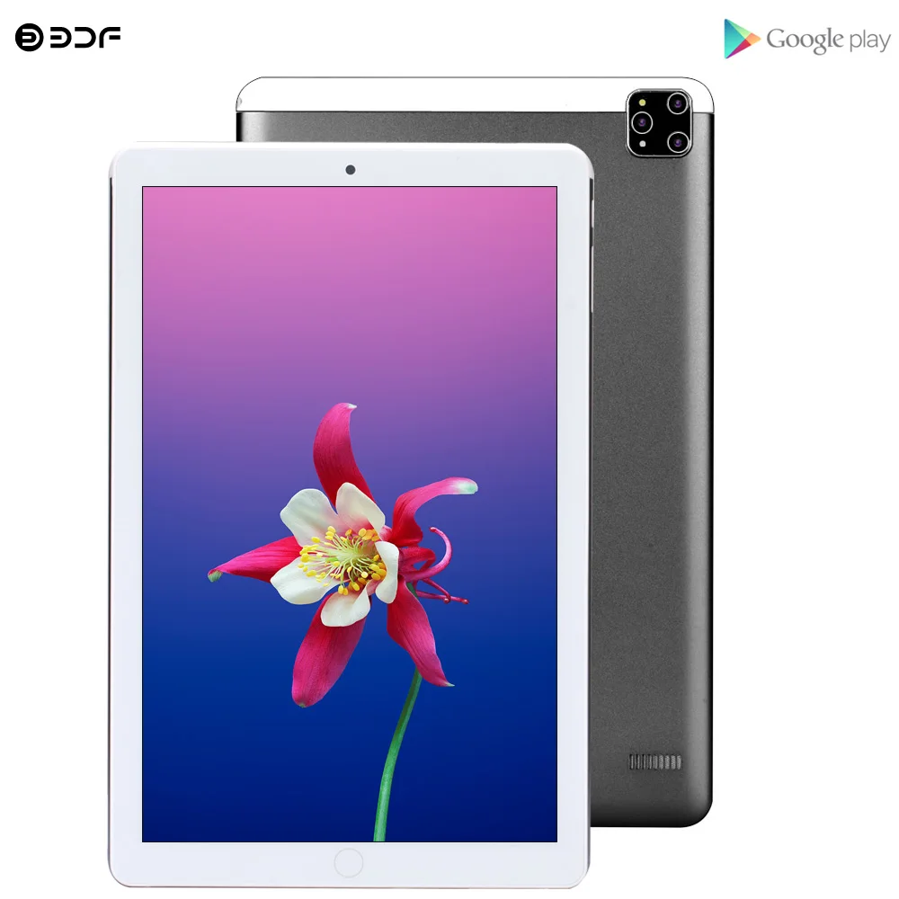 Tablet BDF HD 10.1 Inch Tablets Android 9.0 OS 3G / 4G Phone Call 4GB RAM 64GB ROM 1280×800 GPS 5000mAh Battary AI-speed-up newest android tablet Tablets