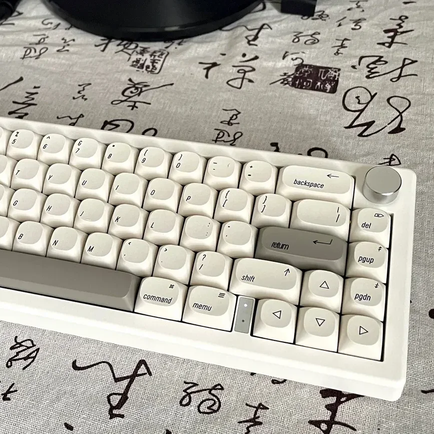

Однотонная белая клавиатура в минималистичном стиле MAC, клавиатура Pbt Sublimation Ma для 61/64/75/84/98/104 конфигурации механической клавиатуры