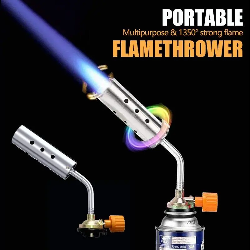 Manual Ignition Welding Gas Torch Nozzle Flame Gun Portable Powerful Flamethrower Kitchen Outdoor Cooking Baking BBQ |