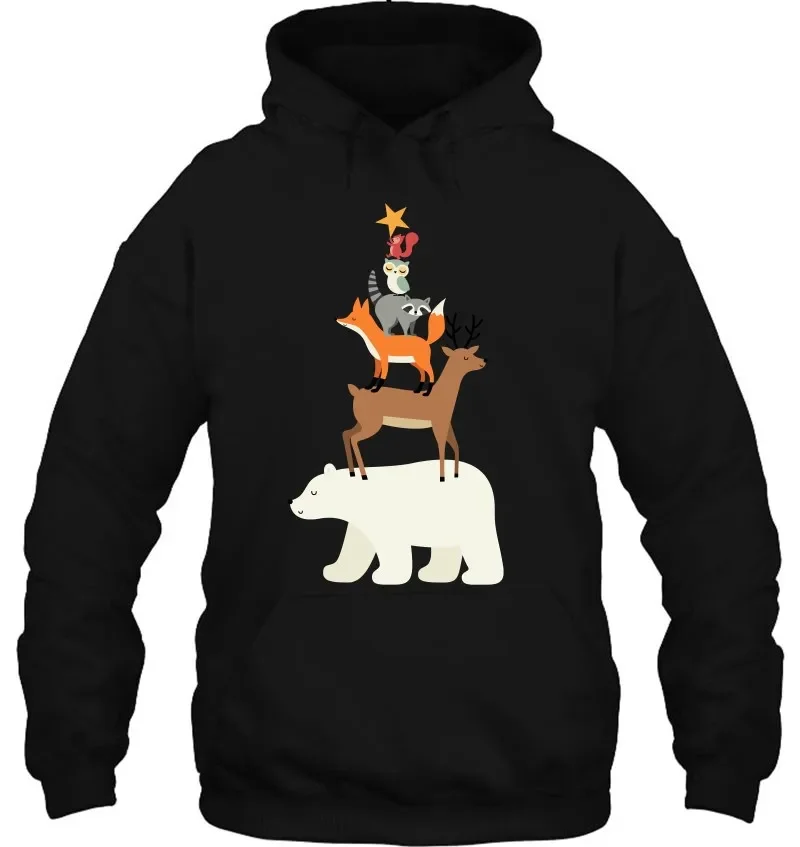 Picking Stars Christmas Animals Classic men hoodies Autumn And Winter Casual Sweatshirts Size S-2XL