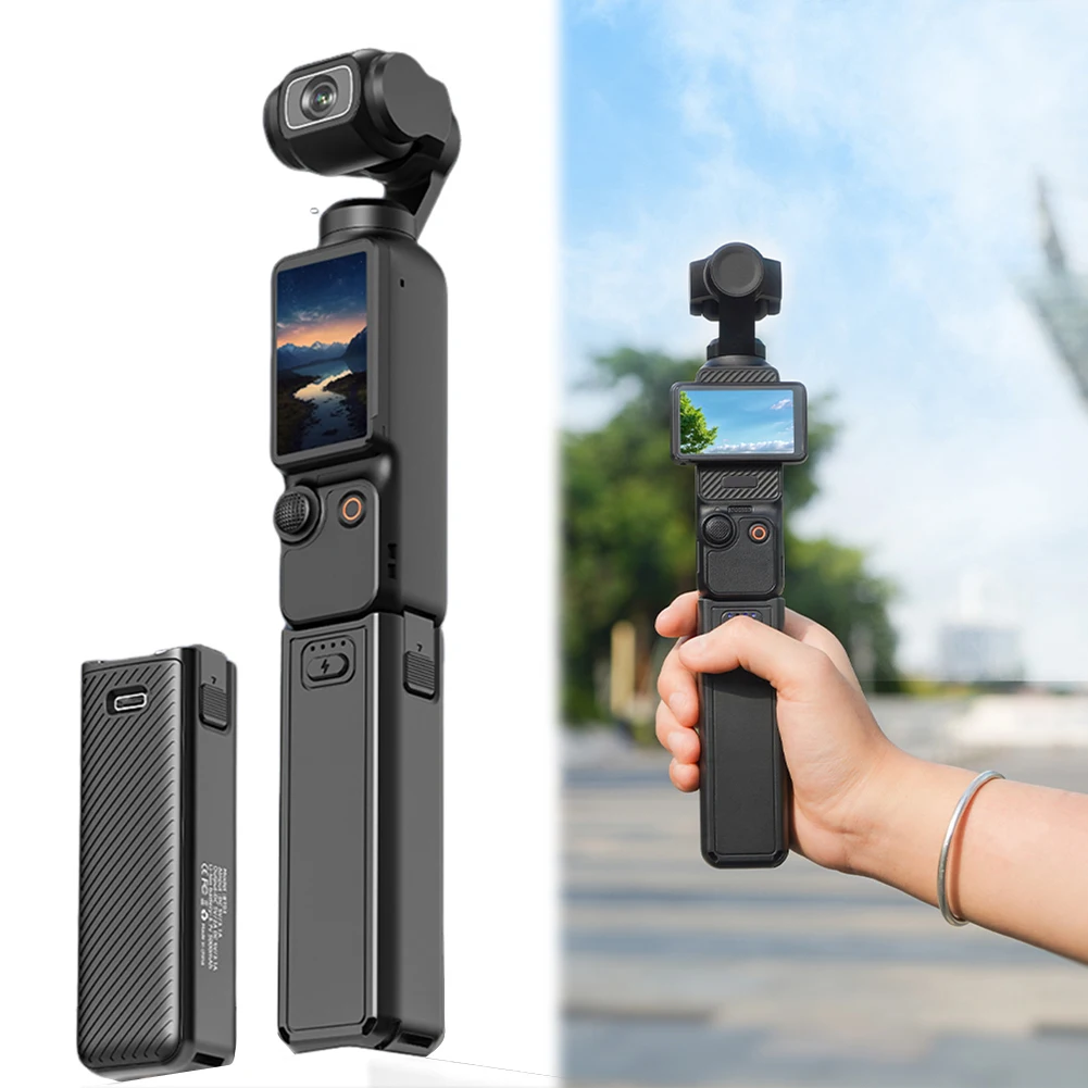 Batterie Poignée pour DJI Osmo Pocket 3, Charge Rapide Type-C, Autonomie Longue Durée