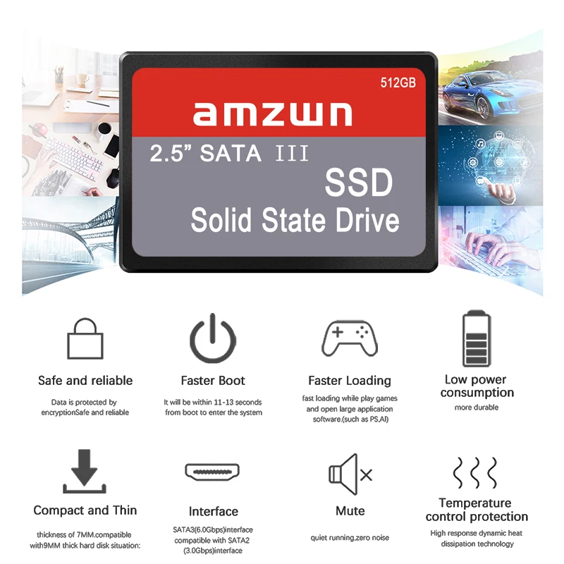 SSD 1 ׶Ʈ 2.5  ָ Ʈ ϵ ̺, ׷̵ PC Ǵ Ʈ ޸   USB Ʈ SSD 512GB 256GB HDD ϵ ̺