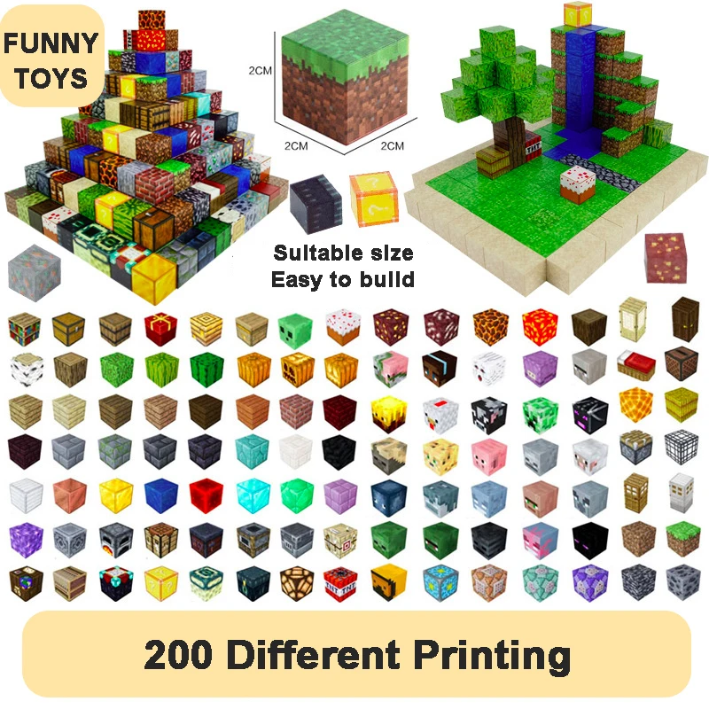 Kids Magnetic Building Blocks Mine Magnet World Set Boys and Girls Sensory Toy Toddlers Birthday Gifts Construction Toys