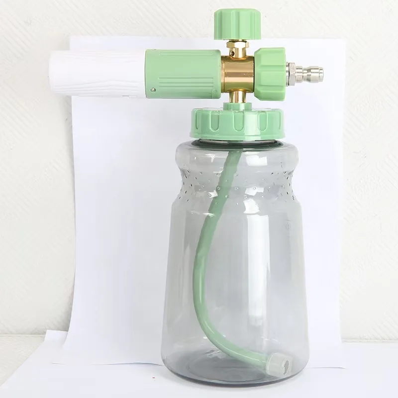 New sprayer transparent PA pot brass filter core frosted sprayer household high pressure car washing water gun foam pot 2