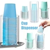 Acrylic Disposable Paper Cups Holder Cosmetic Cotton Storage Rack Bathroom Mouthwash Cup Dispenser Makeup Table Organizer 1