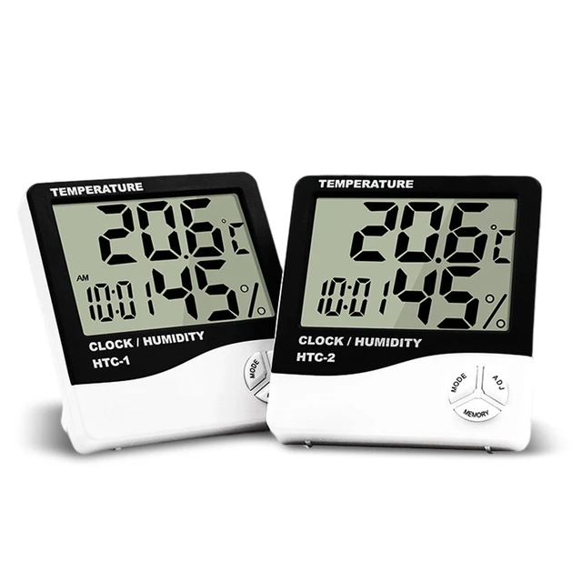 Mini horloge numérique LCD, thermomètre et hygromètre, capteur de  température et d'humidité, pour l'intérieur et l'extérieur, Station météo -  AliExpress