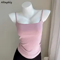 Camis pour femmes, différentes couleurs, Sexy, décontracté, Simple, assorti à tout, mode dames, tempérament Ins d'été classique, Style coréen Ulzzang 1