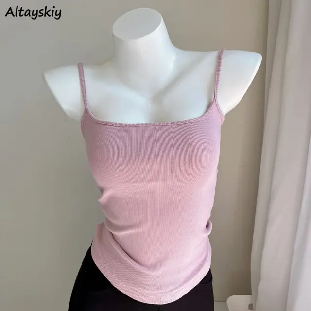 Camis pour femmes, différentes couleurs, Sexy, décontracté, Simple, assorti à tout, mode dames, tempérament Ins d'été classique, Style coréen Ulzzang 1