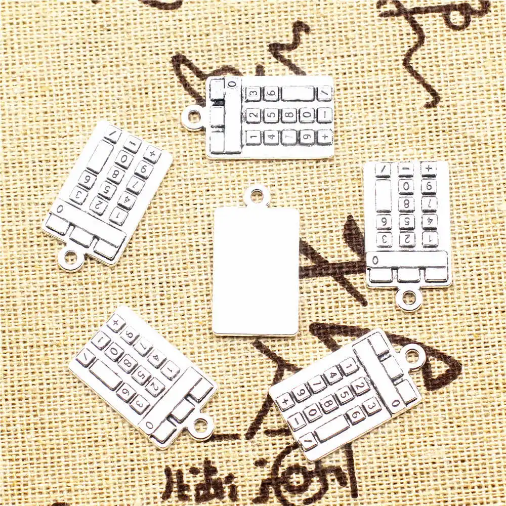 

5 шт., кулон серебряного цвета, 13 х23 мм