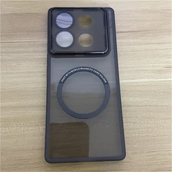 Magnetic Clear Soft Silicone Case with MagSafe and Camera Protection for Infinix Note30Pro 4G (Black)