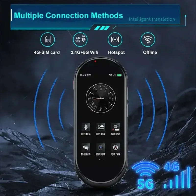 4G SIM Voice Translator 4.1inch Chat GPT Multi-Language A10 Intelligent Real-time Translation Device Global Travel Learner