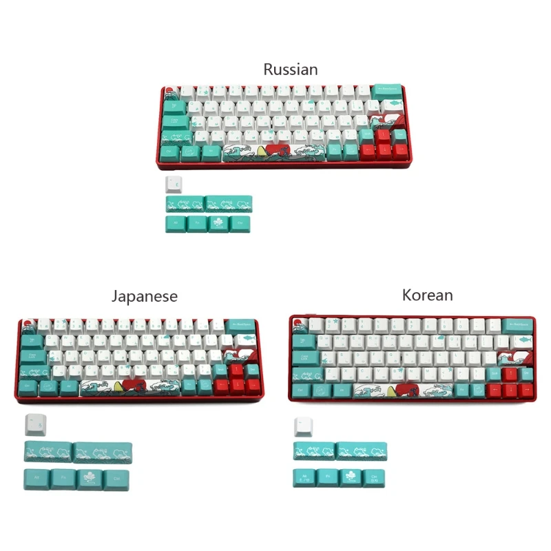

Y1UB PBT Пользовательский двойной колпачок для ключей OEM-профиль GH60 GK61 GK64 Макет 71 клавиша