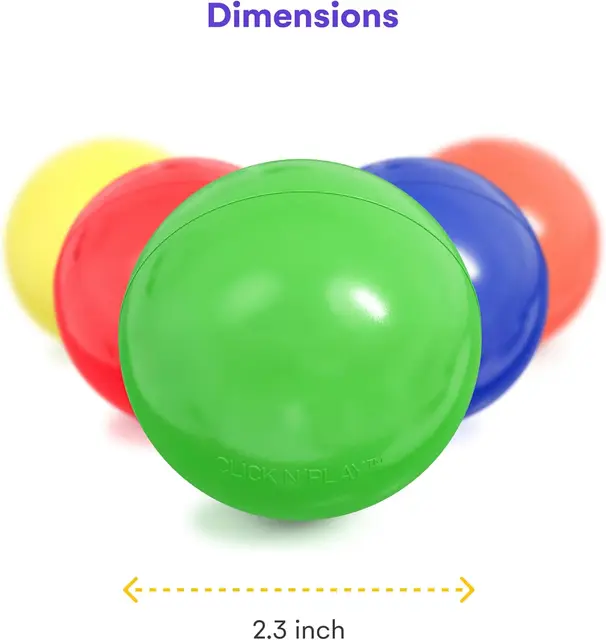 Ball Pit Balls for Kids, Plastic Refill Balls, 200 Pack, Phthalate and BPA Free, Includes a Reusable Storage Bag with Zipper, Br