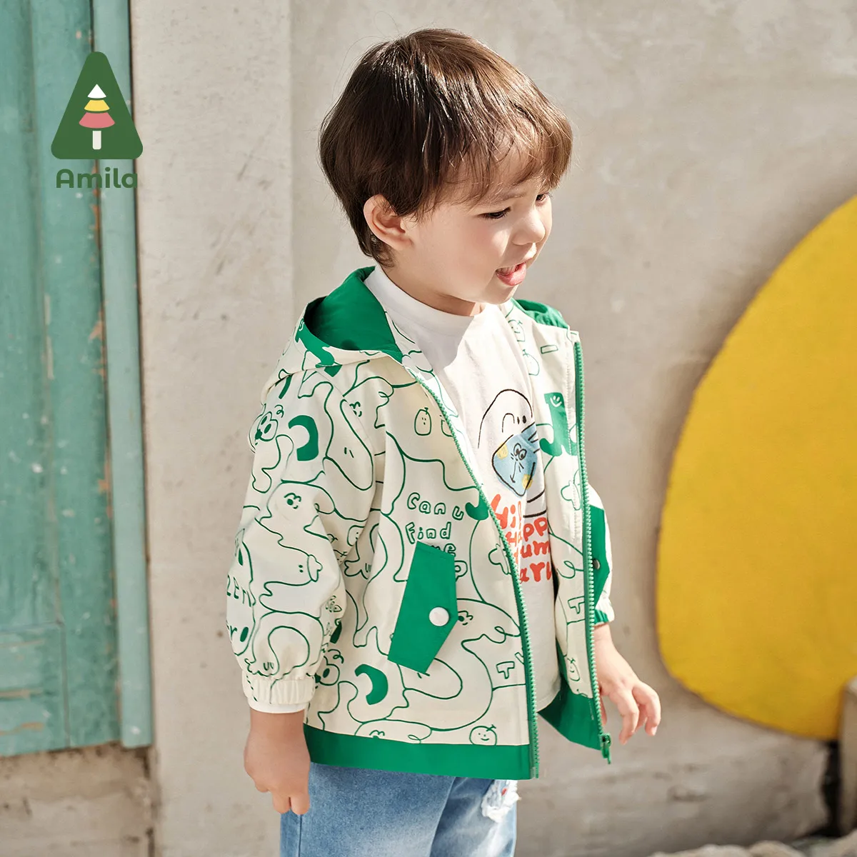Baby Jacket 3-in-1 Waterproof Windproof Printed Coat