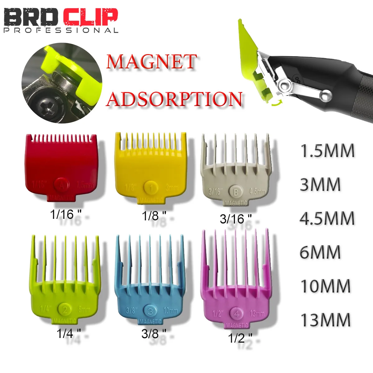 Hair Clipper Positioning Comb 6pc Hairdressing Tools