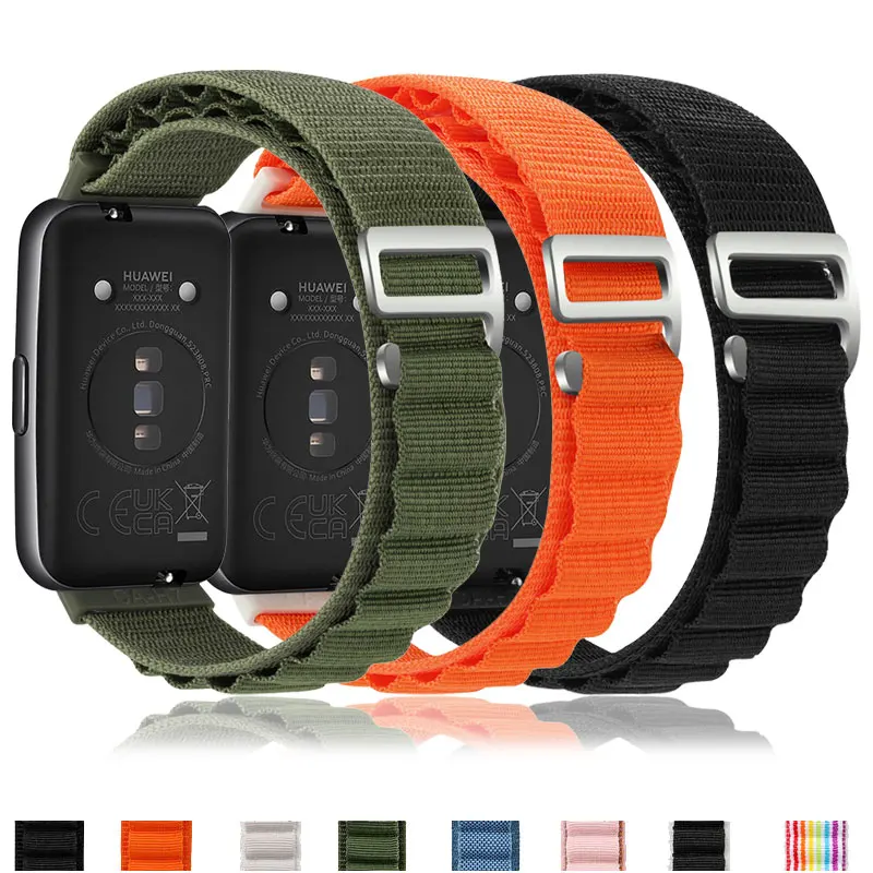 

Нейлоновый ремешок Alpine для Huawei Band 7, регулируемый плетеный сменный Браслет для смарт-часов Huawei Band 7, аксессуары для браслетов