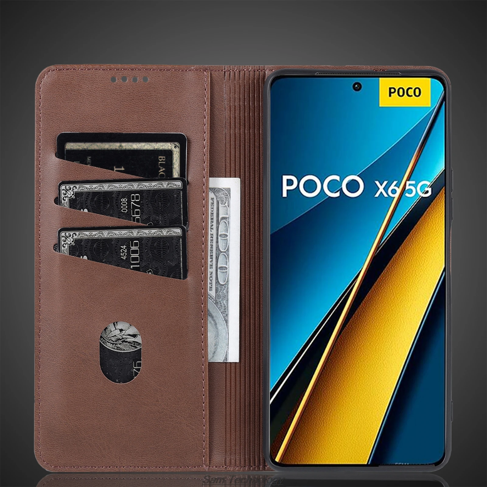 Deluxe Magnetic Adsorption Leather Fitted Case for Xiaomi POCOPHONE POCO X6 5G Flip Cover Protective Case