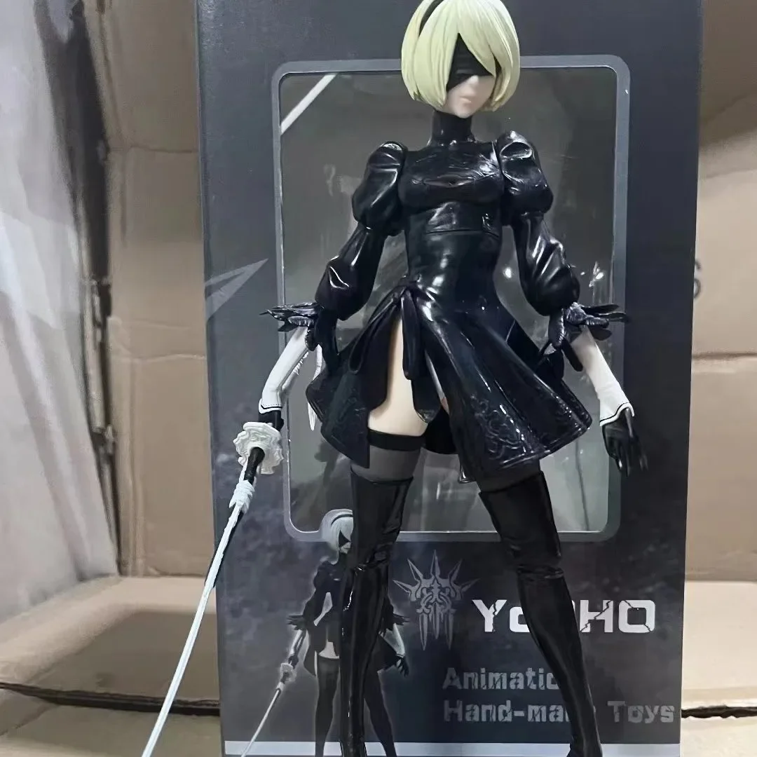 

Экшн-фигурки из аниме YoRHa № 2 Тип B, Популярная игрушка, хобби, коллекционные предметы, красивая модель, украшение для компьютерного стола, подарок, 28 см