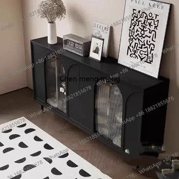 ตู้เก็บของดีไซน์หรูหราทันสมัย สไตล์นอร์ดิก สีดำ ตู้เก็บของในครัว ตู้ไม้ ตู้เสื้อผ้า เฟอร์นิเจอร์ 2