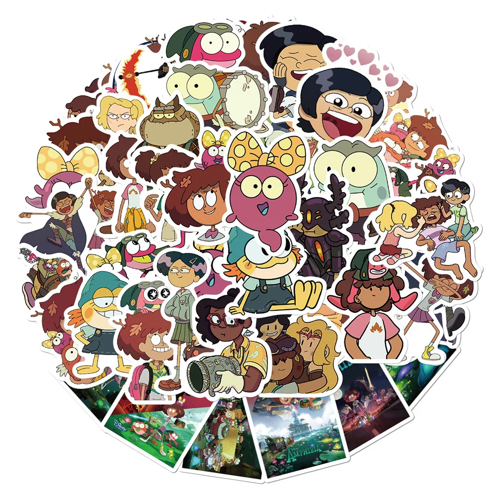 

10/30/50PCS Cartoon Fantasy Puddle Graffiti Waterproof Sticker Creative Trend Decorative Decal Refrigerator Skateboard Wholesale