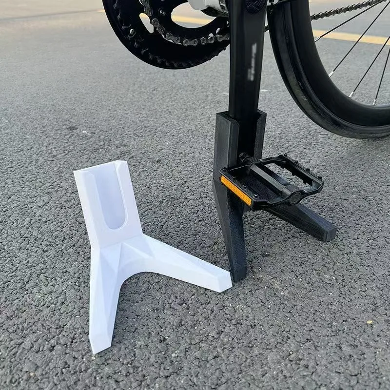 Bike Rear Parking Rack - Convenient Side Frame Stand for Road and Mountain Bikes