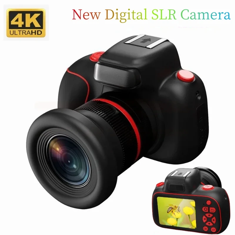 

New 4K Mini Digital SLR Camera Ultra HD Lens Professional Photography Camera Front and Rear Dual Camera Night Vision Outdoor Cam