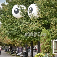 Hanging Giant Inflatable Eyeball Large Led Eye Ball Model Airtight PVC Ghost Eyes Beach Ball For Halloween Decoration 1