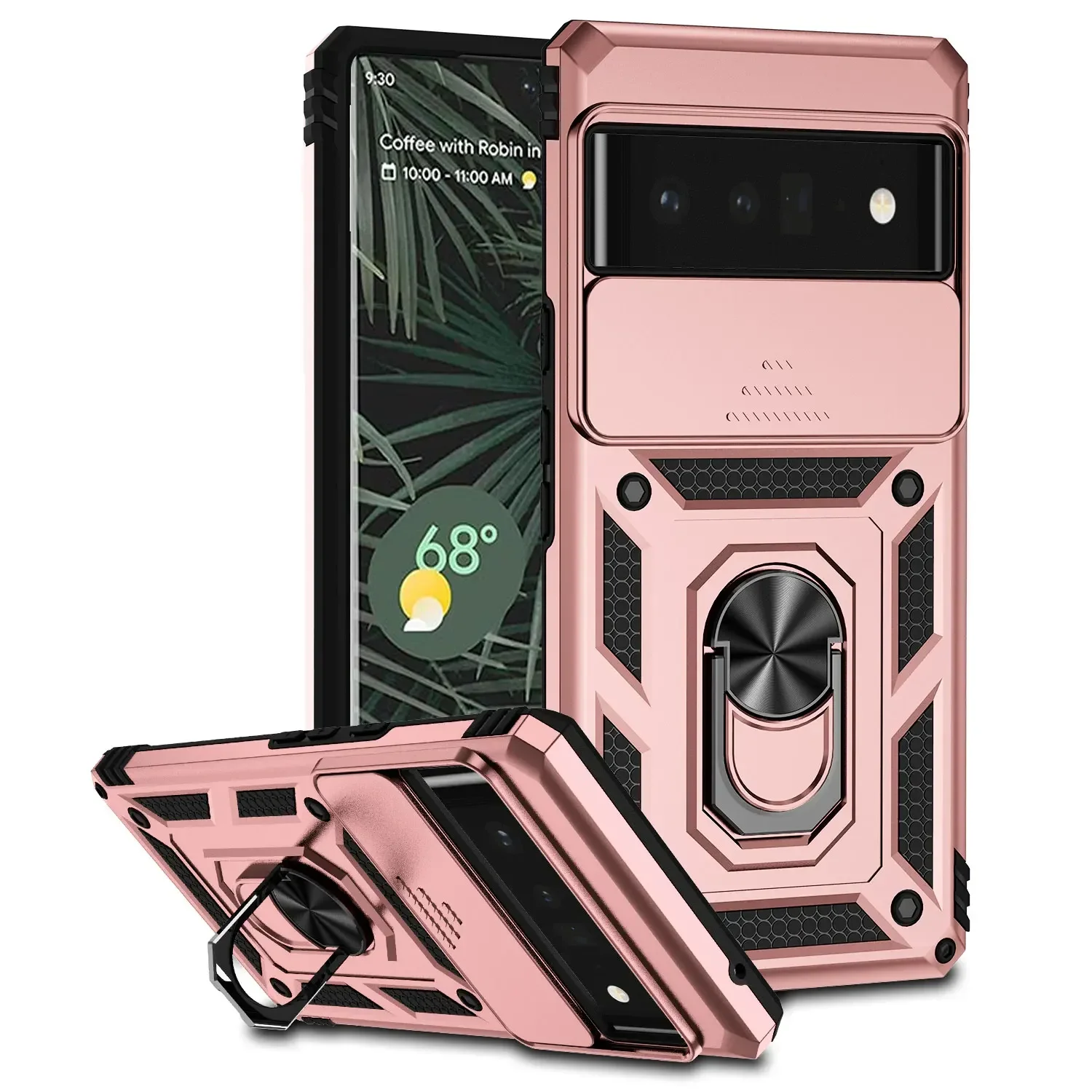 Advanced Armor Protective Case with Ring Holder and Lens Protection