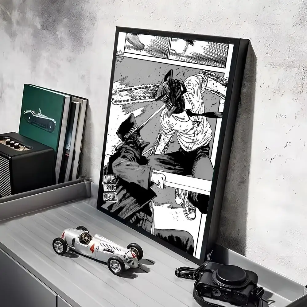C-Kettensäge Mann Anime Poster Aufkleber HD wasserdichte Malerei Wandkunst für Schlafzimmer Wohnzimmer Home Decor Dekoration Geschenk – Detail 12