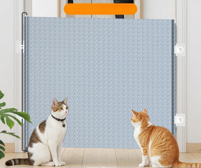 Pet Automatic Retractable Fence Home Aisle Safety Barrier Cat Barrier No Drilling Required pet barrier cat blocker 안전문 2