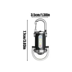 Compact Rechargeable LED Keychain Flashlight - Ultra Bright & Waterproof for Outdoor Adventures and Emergencies (A)