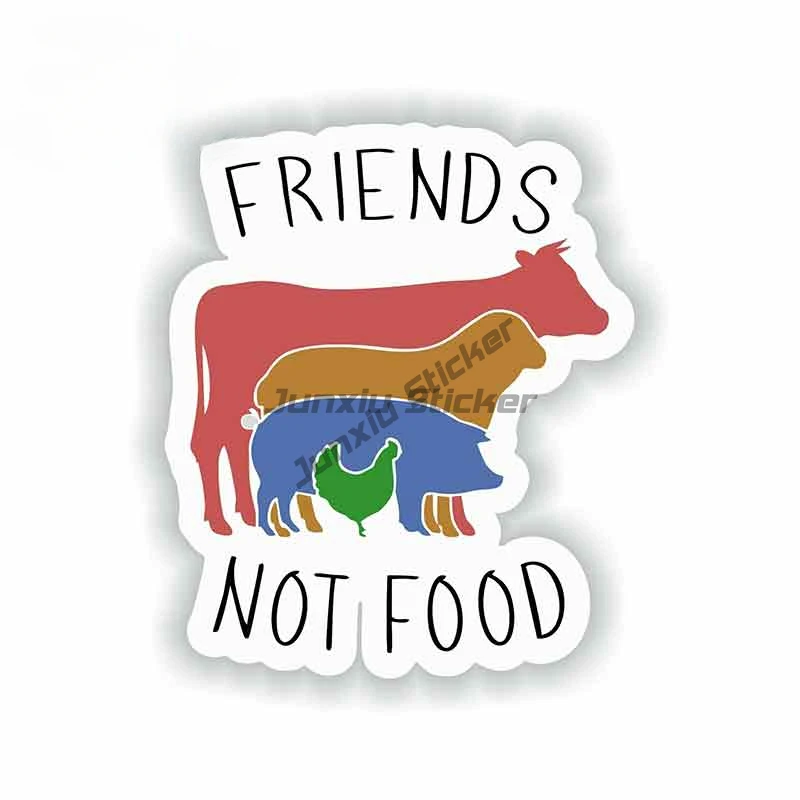 Виниловая графическая наклейка для веганов, друзей, не еды, ремонтные креативные наклейки, подходящие для GTR EVO SX