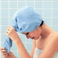 Women Long Hair Quick-Dry Hair Towel Soft Microfiber Towels Shower Cap Towel Bath Hats for Women Dry Hair Cap Lady Turban Head 4