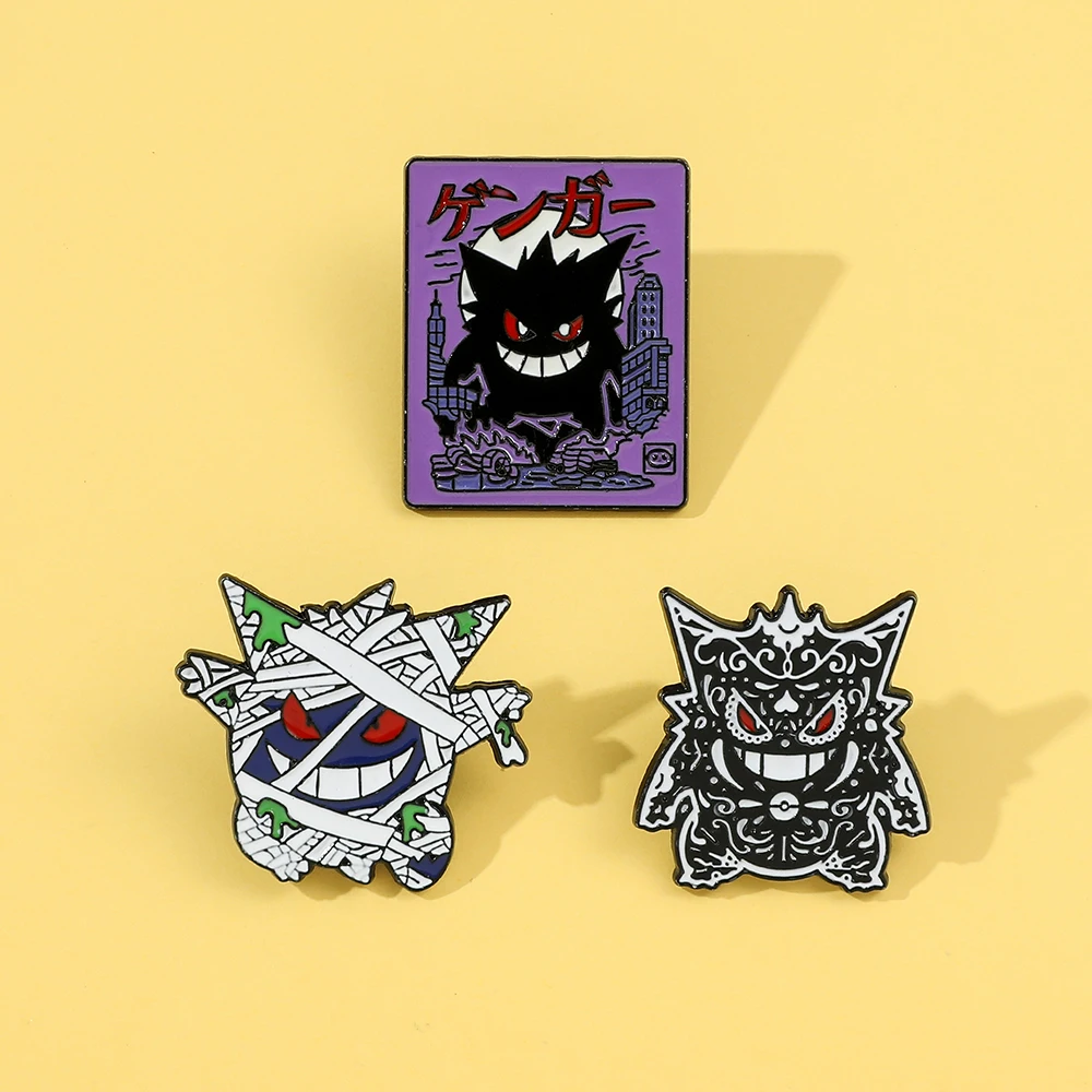 Creative Bandage Pikachu enamel brooch 5 Pcs Set Personalize Gengar