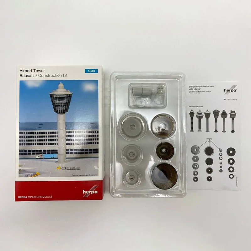 519670 herpa 1:500 Airport control CCTV tower set model for