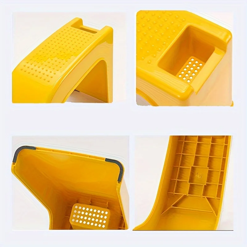 Manicure Pedicure Stool with Grooves Storage Shower Foot Holder Stand Anti-skid Universal Plastic Shaving Toenail Leg Rest Stand
