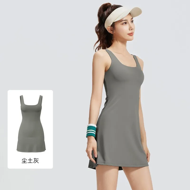 Tennis Skirt Womens Sports Tights Thin Fitness Dresses Summer Women Quick-dry Gym Anti-emptied Yoga Skirts