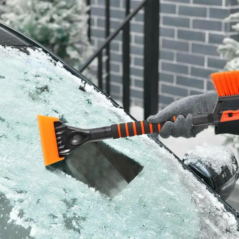 Car Snow Brush Extendable Anti-Rain Spray Cleaning Removal Scraper Winter Auto Brushes Windshield Deicer Remover Wash Defroster