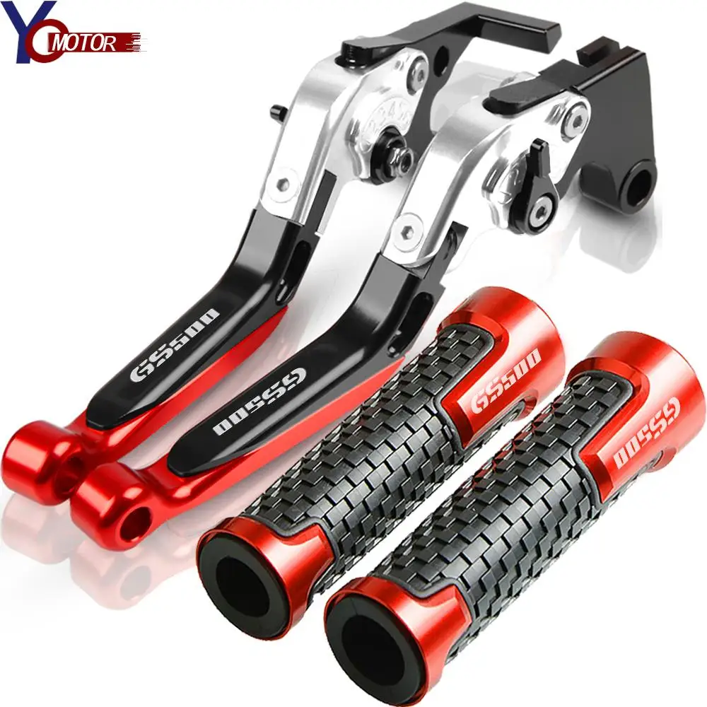 

Motorcycle Accessories Folding Extendable Brake Clutch Levers and handlebar grips FOR Suzuki GS500 GS 500 1989-2006 2007 2008