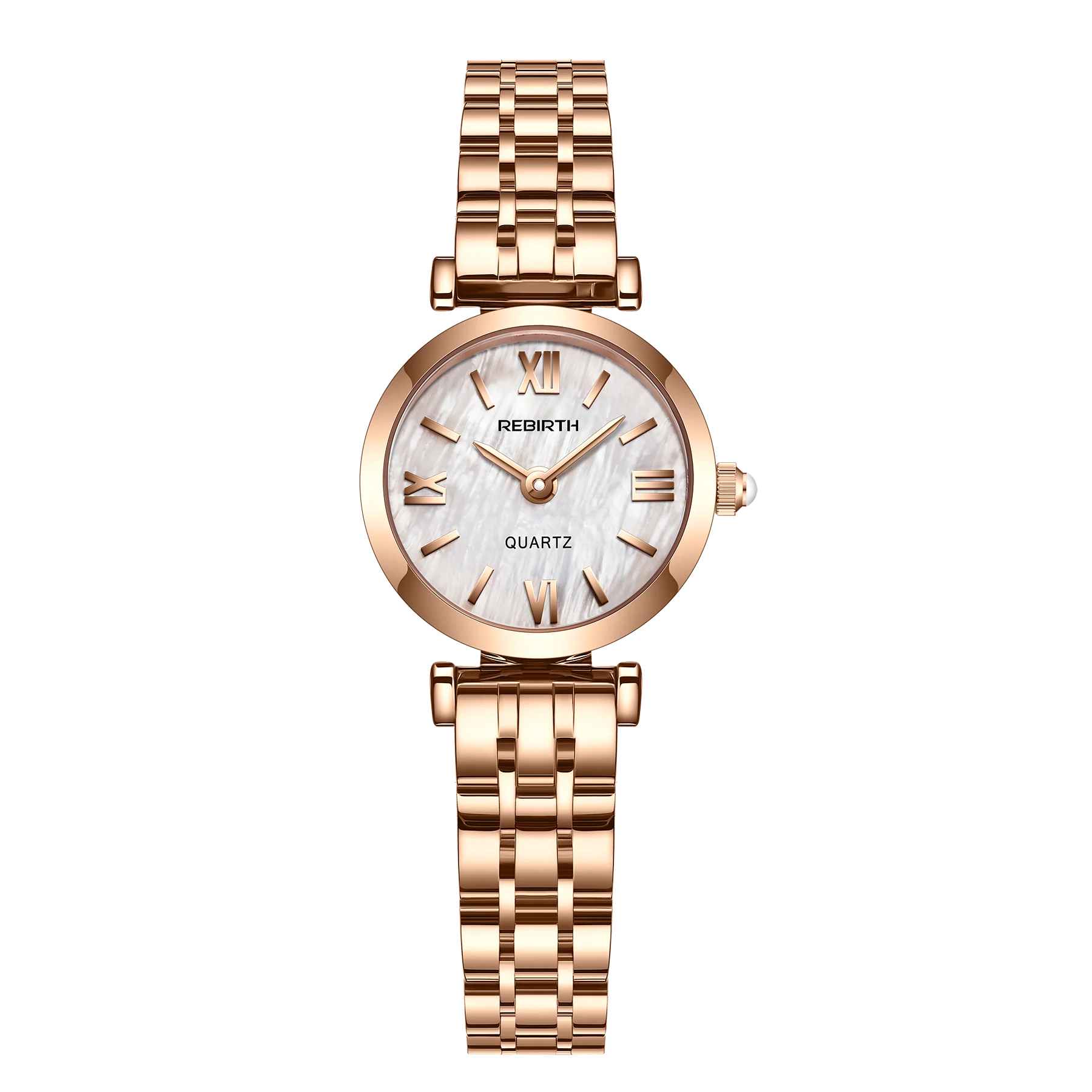 

2022 REBIRTH New Simple And Fashionable Leisure Women's Watch Quartz Watch Stainless Steel Strap