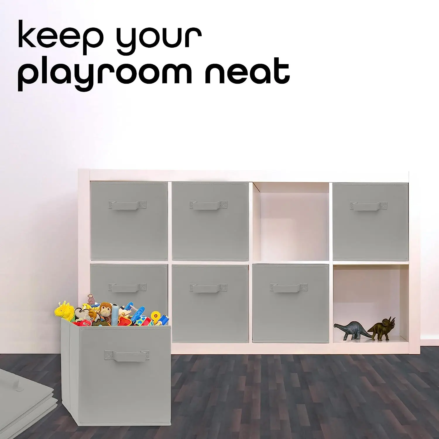 2pcs Collapsible Fabric Storage Cubes Organizer with Handles Cube Storage Baskets For Organizing 6