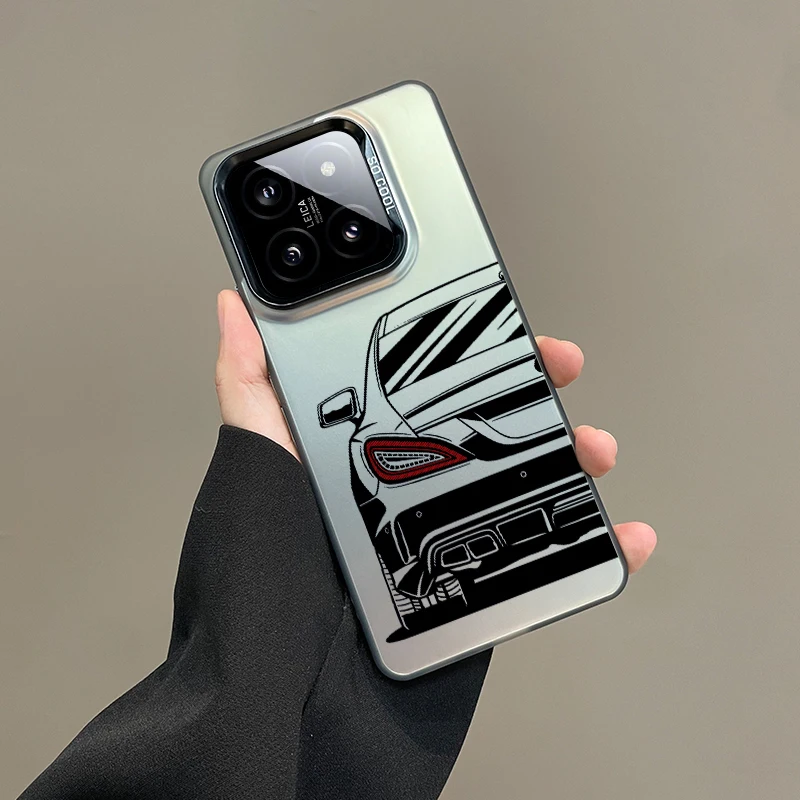 Sport Car Design Laser Hard Phone Case - Durable PC+TPU Back Cover