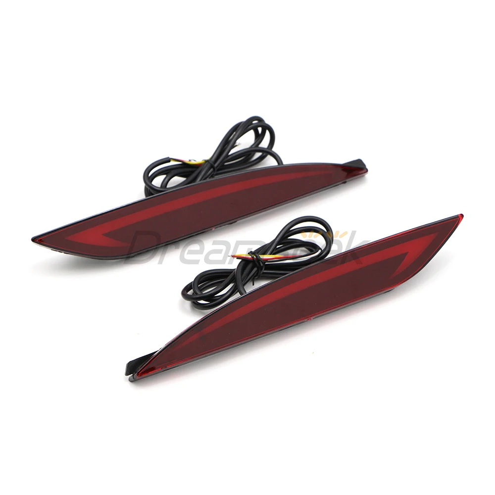 2 Pcs Left & Right Rear Light Lamp Bumper Reflector For Hyundai Sonata